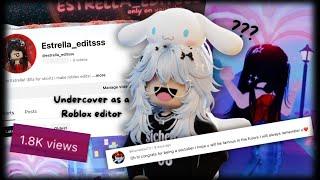 i went UNDERCOVER as a ROBLOX EDITOR...