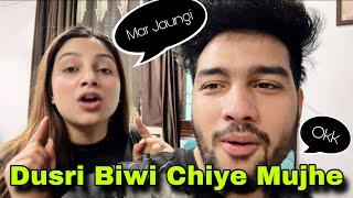 DUSRI BIWI lane pr hua KALESH | Tusharshrutivlogs #couplefight