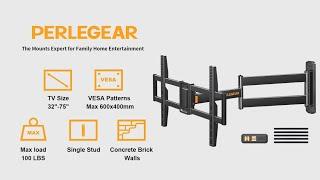 Step-By-Step Installation Guide for Perlegear PGLF18 Long Arm Full Motion TV Wall Mount