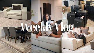 Weekly vlog! Therapy + vacation? new furniture + new rug & cooking