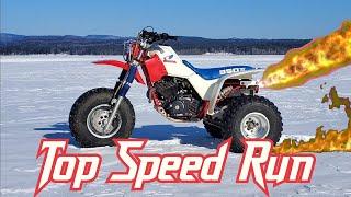 1985 Honda ATC 350X Top Speed - How Fast Can A Chubby Guy On A Souped-Up ATC350X Go!? Full Throttle!