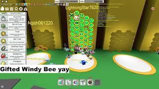 Making Windy Bee gifted-Bee Swarm Simulator/Roblox