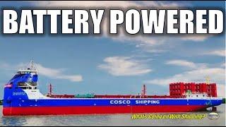 Chinese Battery Powered Containership | 700 TEUs | Container Sized Replaceable Battery Packs