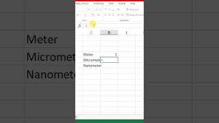 Convert Meter into Micrometer in Microsoft Excel #micrometer #excel #shorts