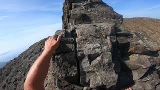 The Inaccessible pinnacle (in pinn) east ridge , Cuillin, Skye Soloed GoPro POV