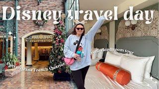 Disney World vlog ep. 1 - TRAVEL DAY  Port Orleans French Quarter check in, renovated room tour!