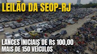 LEILÃO SEOP 14/24 - RIO DE JANEIRO em 13/11/2024 CARROS e MOTOS com lances iniciais de R$ 100,00