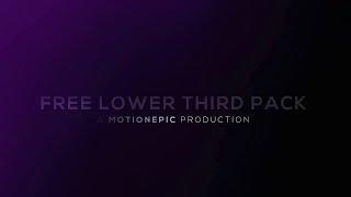 Free Lower Thirds Pack - Hifilm Express/Pro - Motion Graphics