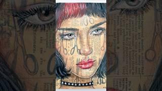 ️The secret to painting on ANTIQUE paper (w/ Watercolor)! #shortsart