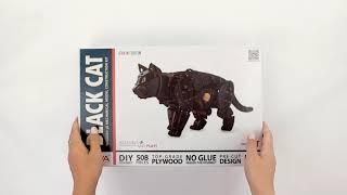 Cat - EWA Eco-Wood-Art - wooden 3D puzzle