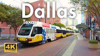 Downtown Dallas Texas Walking Tour 4K