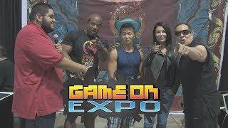 Mortal Kombat's Daniel Pesina, Lia Montelongo, John Parrish and Phillip Ahn at the Game On Expo 2017