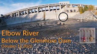 Fly fishing the Elbow River below the Glenmore Reservoir in Calgary, Alberta (Fall 2020)