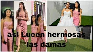 Arlyn fue una de las damas, en la boda de china‍️, asi lucieron los vestidos que confeccione.