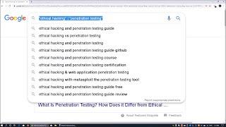 Advanced Searching with Google Search Engine