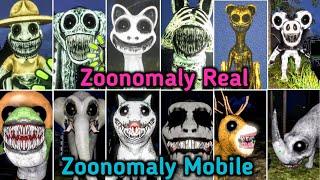 Zoonomaly Real Vs Zoonomaly Fan Game All Characters Comparison | Zoonomaly Mobile