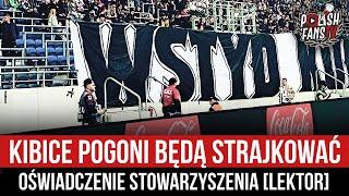 Kibice Pogoni będą strajkować - oświadczenie Stowarzyszenia [LEKTOR] (17.07.2024)