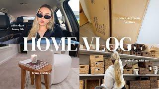 HOME VLOG: go thrifting w/ me, new furniture, mini living room makeover + updates!