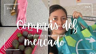 Limpiando y organizando las compras para dos semanas