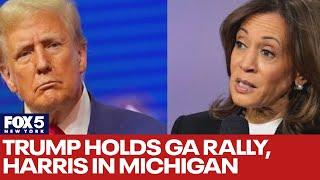 Election Day 2024: Trump holds Georgia rally, Harris in Michigan