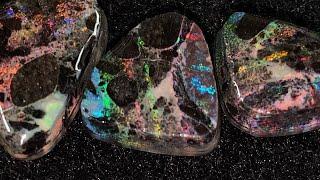 Matrix opal: coating in resin.