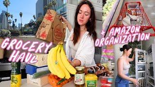 New Amazon Home Organization + Trader Joe's Grocery Shopping Haul!!!