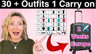30 Outfits...One Carry On...For a 2 Week Trip