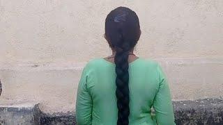 Long Hair Heavy Oiling & Braid Hair Style || Nisha Rapunzel