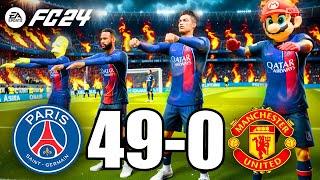 FIFA 24 - RONALDO, MESSI, NEYMAR, SIMPSON, ALL STARS | PSG 49-0 Manchester United