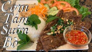 Cách ướp sườn bò Đại Hàn để ăn cơm tấm cực kì ngon - Korean BBQ short rib w/broken rice 