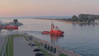 Tugs Finish A Job And Heads Back To Their Berth At Gdansk Poland