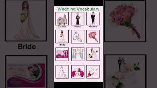 WEDDING VOCABULARY.#english #learnenglish #englishlearning  #englishteacher