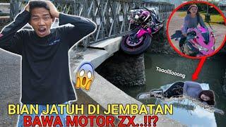 BIAN J4TUH DIJEMBATAN?? NEKAT NGEBUT NAIK MOTOR ZX25R BARU?? ARIK PANIK! | Mikael TubeHD