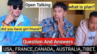 Honest Question And Answer || Funny Moments || With Friends ||  #Tibetanvlogger #couple #young