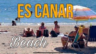 4K-HD ES CANAR BEACH WALK TOUR: Stunning Es  Canar Beach:Summer 2023 footage| IBIZA Spain