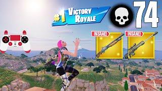 74 Elimination Solo Vs Squads Gameplay Wins (Fortnite x Lady Gaga Chapter 5 PS4 Controller)