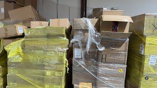 Unboxing liquidated, Target case packed pallets from our truckload