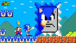 Super Mario Bros. but Everything Sonic Touch Turns to SONIC