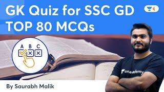 GK Quiz for SSC GD|| TOP 80 MCQs || For All Exams || Saurabh Malik