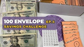 100 Envelope Savings Challenge Ep 4 | Saving to payoff Debt!