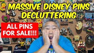 MASSIVE DISNEY PINS DECLUTTERING | ALL PINS FOR SALE