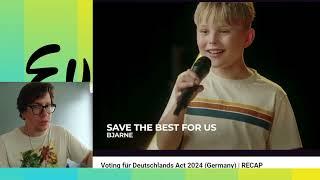 *A Big Step Up* Voting für Deutschlands Act 2024 (Germany) 5 Songs | RECAP #reaction #jesc2024