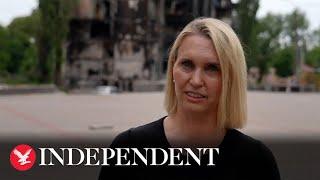 US ambassador to Ukraine visits devastated town of Borodyanka