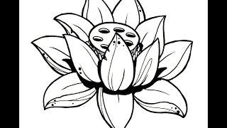 How to Draw a Lotus Flower By thebrokenpuppet