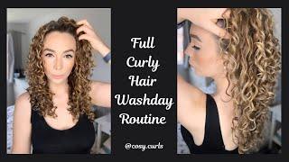  Full Washday Routine | Curly Hair Washday 