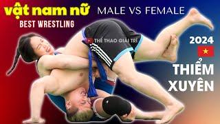 Bất Ngờ Trước Keo Vật Nam Nữ Siêu Cuốn Của Đô Vật Nữ Ứng Thơm #malefemalewrestling #vatnamnu2024