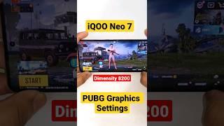 iQOO Neo 7 PUBG Graphics Settings