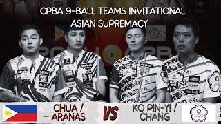 CPBA 9-BALL TEAMS INVITATIONAL • GAME 2 • JOHANN CHUA / JAMES ARANAS VS KO PIN-YI / CHANG