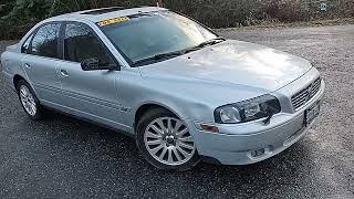 2002 Volvo S80 silver sedan, T6, twin turbo. Sold by Rainbow Auto