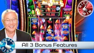 Quick Hit Link Slot Machine Nice Bonus with All 3 Features